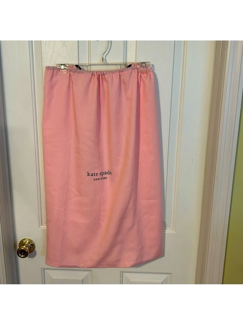 Kate Spade drawstring laundry bag. Pink, preowned, good condition